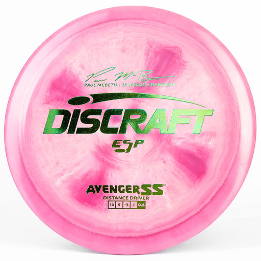 Pink Discraft Avenger SS ESP Distance Driver with Green Stamp