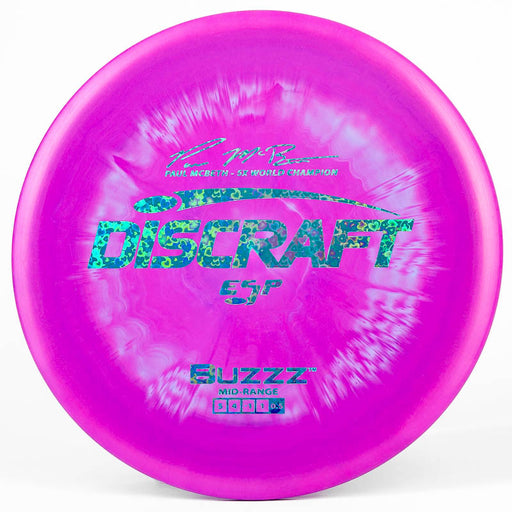 Purple Discraft ESP Buzzz with Blue Hearts stamp