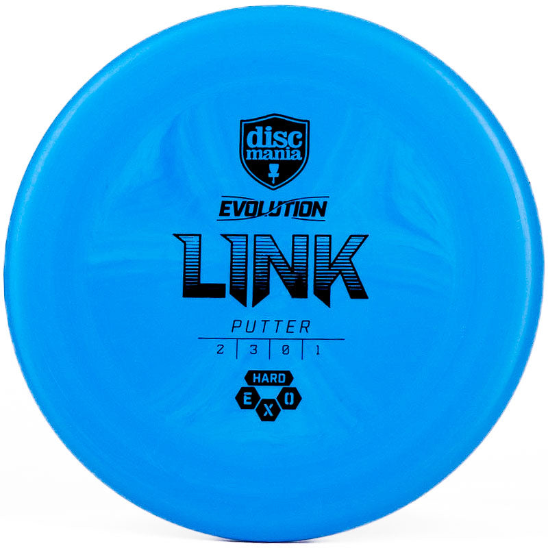 A blue Discmania Link putter
