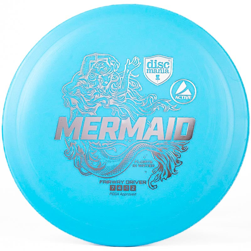 A blue Discmania Mermaid driver