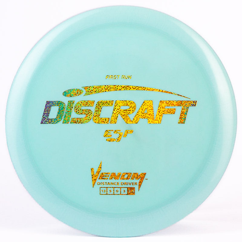 An aqua blue colored Discraft Venom